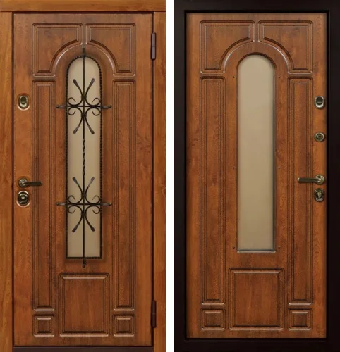 Дверь с терморазрывом со стеклом №5