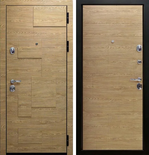 Стальная дверь беленый дуб №82