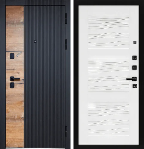 Стальная дверь вертикаль №107