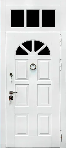 Входная дверь с фрамугой МДФ с двух сторон с фрамугами №63