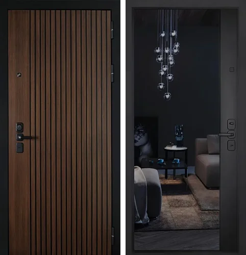 Входная дверь с зеркалом в полный рост №38