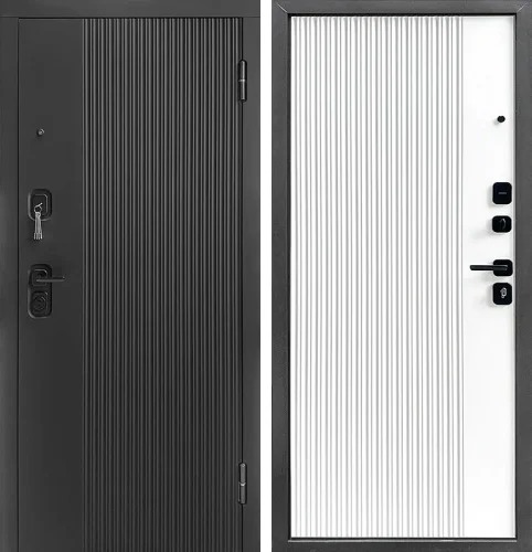 Уличная утепленная входная дверь с терморазрывом для частного дома №119