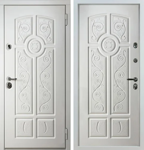 Дверь входная металлическая белая №29