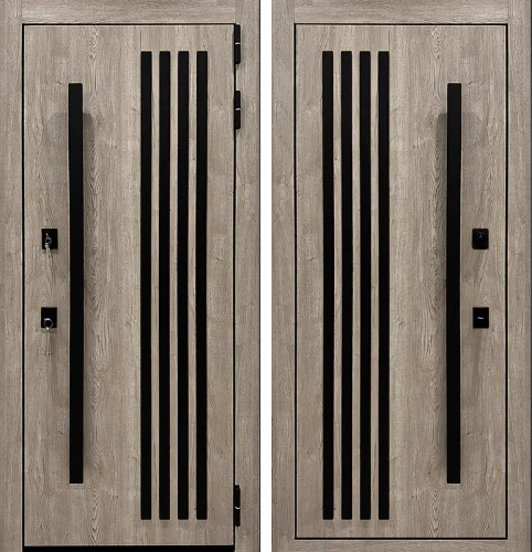 Входная дверь лофт с высокой ручкой №108