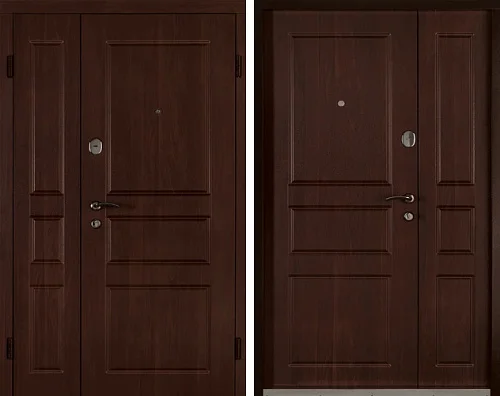 Нестандартная железная дверь двухстворчатая №1