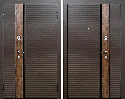 Входная дверь двухстворчатая в частный дом №28