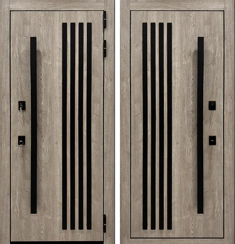 Дверь термо с большой вертикальной штангой во всю высоту №71