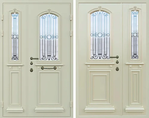 Входная дверь в дом с окном №21