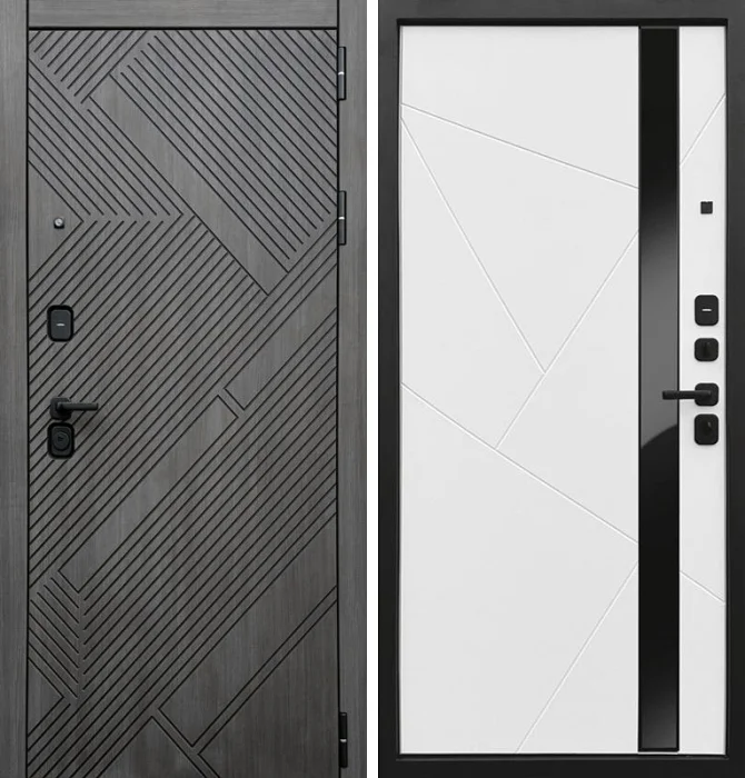 Дверь металлическая темно серая №42