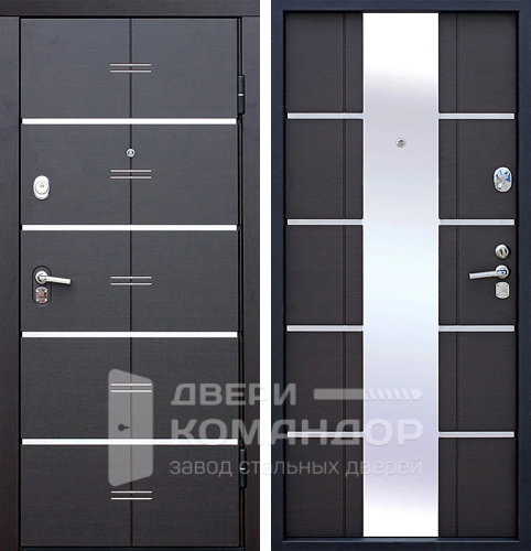 Дверь входная металлическая с зеркалом №34