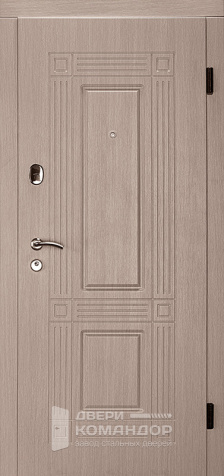 Входная дверь серая с зеркалом №12 - наружная сторона