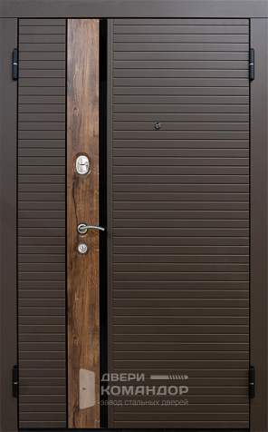 Входная дверь двухстворчатая в частный дом №28 - наружная сторона